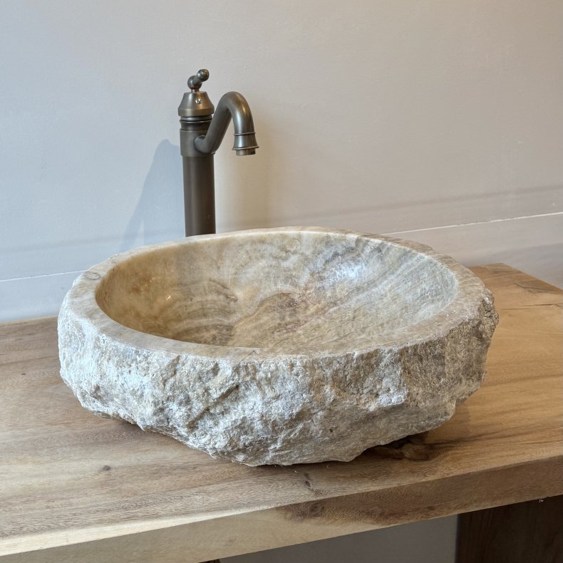 HNDVASK NATURSTEN ONYX - HVID/BACHE