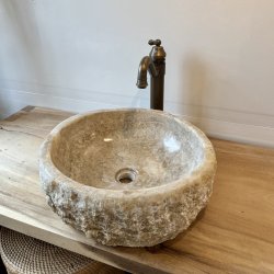 Hndvask natursten Onyx - BACHE/HVID NUANCER