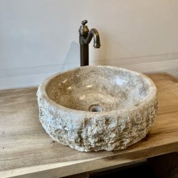 Hndvask natursten Onyx - BACHE/HVID NUANCER