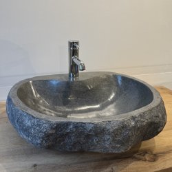 H�ndvask flodsten - Sort/Gr� - NYHED