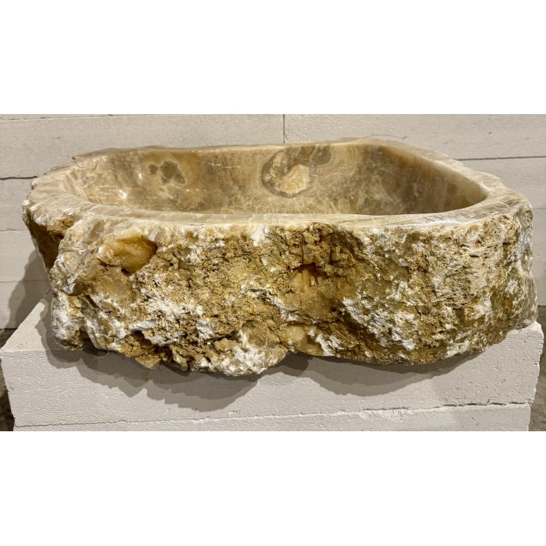 H�ndvask natursten Onyx - BACHE/HVID NUANCER