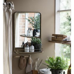 Knagerkke med 3 knager - Antik messing