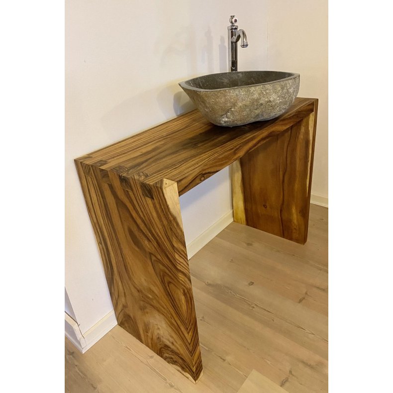 Bordst i Suartr 60 cm med hollandsk samling m hylde - Pris 2.500 kr.