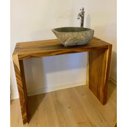 Bordst i Suartr 60 cm med hollandsk samling m hylde - Pris 2.500 kr.