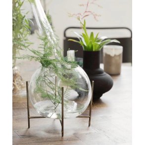 Glasvase m. stel  House Doctor