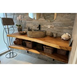 2 Massive plankeborder i Suartr + Flodstens hndvask 