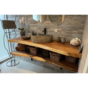 2 Massive plankeborder i Suartr + Flodstens hndvask 