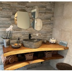 2 Massive plankeborder i Suartr + Flodstens hndvask 