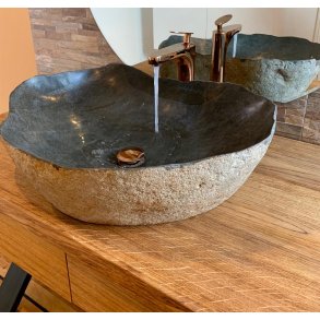 OPSTNING AF NATURSTENS HNDVASKE - Flodstens