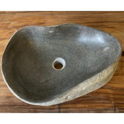 Hndvask flodsten - Gr/Sort