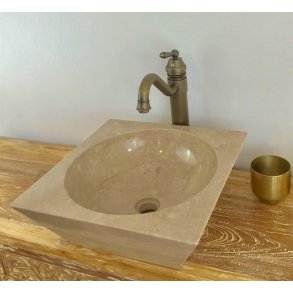 H�ndvask marmor Brunlig nuancer