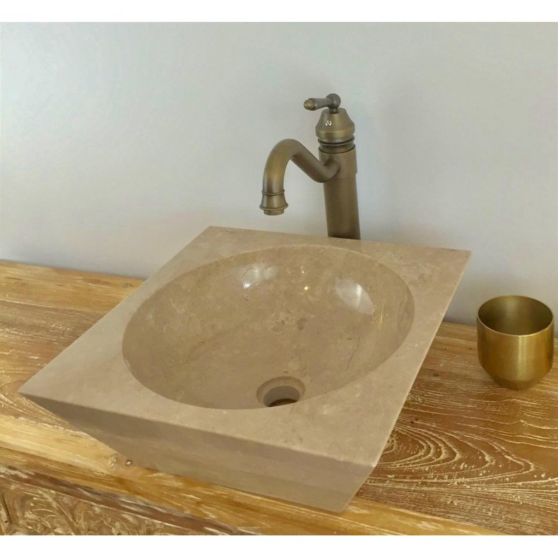 H�ndvask marmor Brunlig nuancer