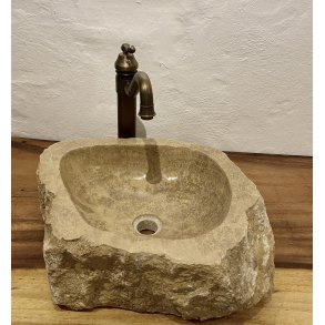 Hndvask natursten ONYX - BRUNLIGE - HVIDE NUANCER