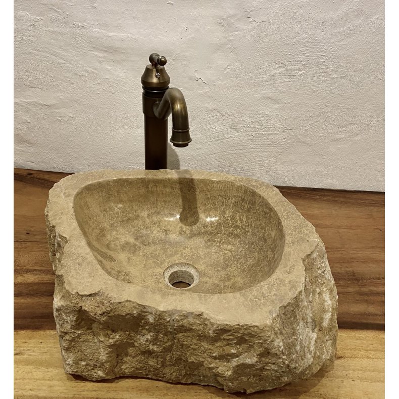 Hndvask natursten ONYX - BRUNLIGE - HVIDE NUANCER