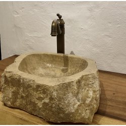 Hndvask natursten ONYX - BRUNLIGE - HVIDE NUANCER