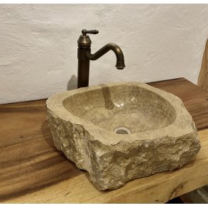 H�ndvask natursten Onyx - brunlige - hvide nuancer
