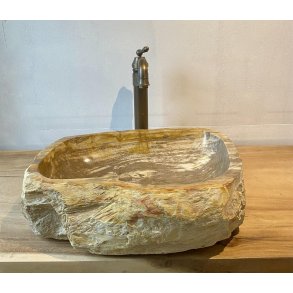 Hndvask trfossil - Brun/Beige