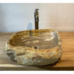 Hndvask trfossil - Brun/Beige