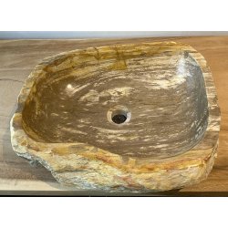 Hndvask trfossil - Brun/Beige