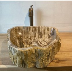 Hndvask trfossil - Brun/Beige/Gul