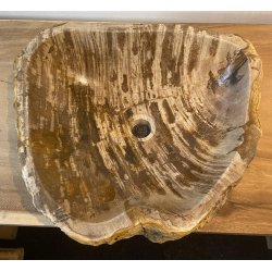 Hndvask trfossil - Brun/Beige/Gul