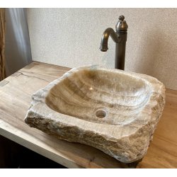 HNDVASK NATURSTEN ONYX - BACHE/HVID NUANCER