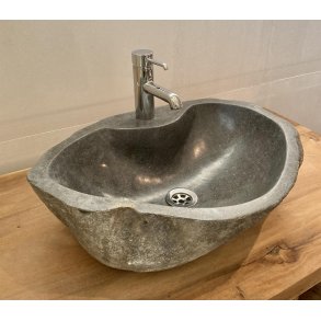  HNDVASK FLODSTEN - SORT/GR/BRUN/KOBBER