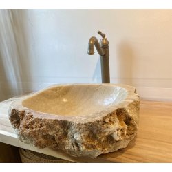 Hndvask natursten Onyx - BACHE/HVID/Brun/rd NUANCER