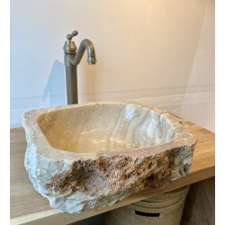 Hndvask natursten Onyx - BACHE/HVID/Brun/rd NUANCER