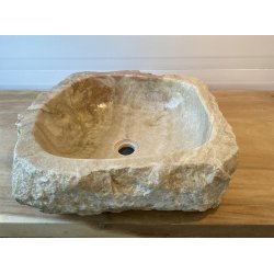 Hndvask natursten Onyx - BACHE/HVID/Brun/rd NUANCER