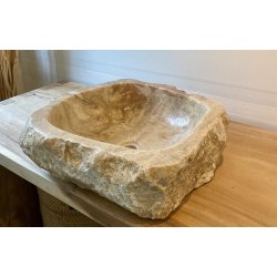 Hndvask natursten Onyx - BACHE/HVID/Brun/rd NUANCER