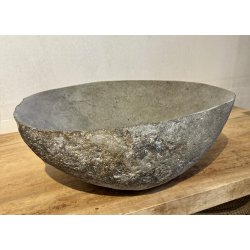 Hndvask flodsten - Gr/Sort