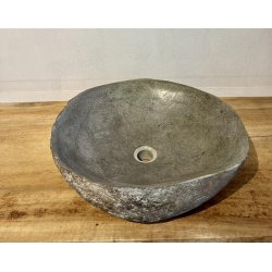 Hndvask flodsten - Gr/Sort