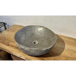 Hndvask flodsten - Gr/Sort