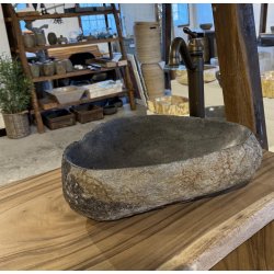 HNDVASKE FLODSTEN - Gr/Sort/Brun