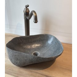 Hndvask flodsten Sort/Gr