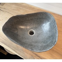 Hndvask flodsten Sort/Gr