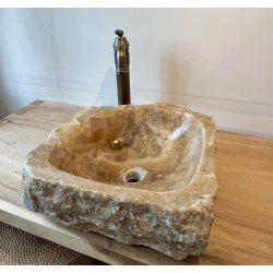 Hndvask natursten Onyx -  BACHE/HVID NUANCER