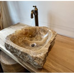 Hndvask natursten Onyx -  BACHE/HVID NUANCER