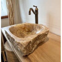Hndvask natursten Onyx -  BACHE/HVID NUANCER
