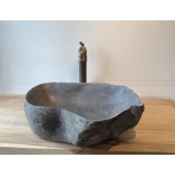 Hndvask flodsten Sort/Gr