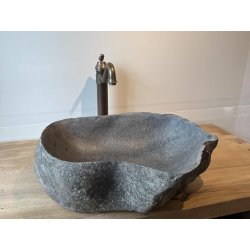 Hndvask flodsten Sort/Gr