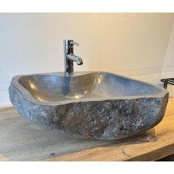 HNDVASK FLODSTEN - Sort/Gr/Kobber