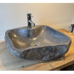 HNDVASK FLODSTEN - Sort/Gr/Kobber