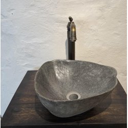 Hndvask flodsten SORT/GR