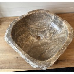 HNDVASK NATURSTEN ONYX - HVID/BRUNE NUANCER