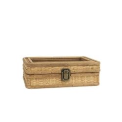 Smykkeskrin med 6 rum og glaslg